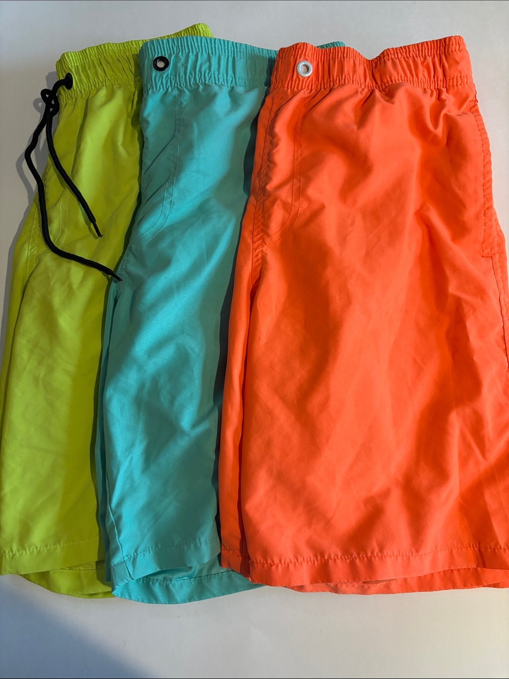 Men's Neon Swim/Board Shorts - Lightweight Quick-Dry - Size Large